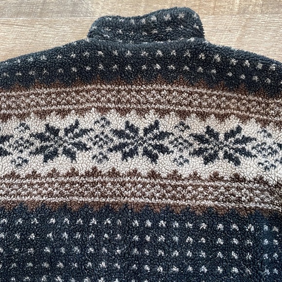 Vintage 90s Banana Republic Cabin Wear Full Zip Sherpa Jacket Nordic—Men’s M - Picture 10 of 11